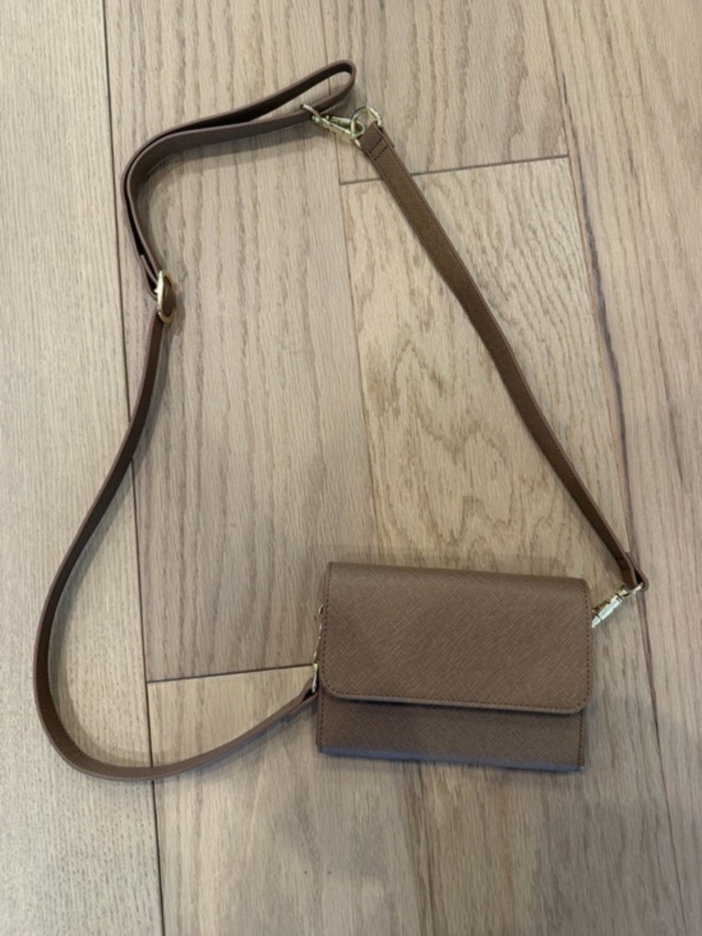 NWOT Loft Brown Crossbody Wallet Bag